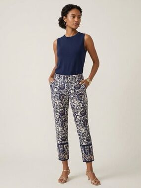 Tory Burch Floral Cropped Skinny Jean | XS